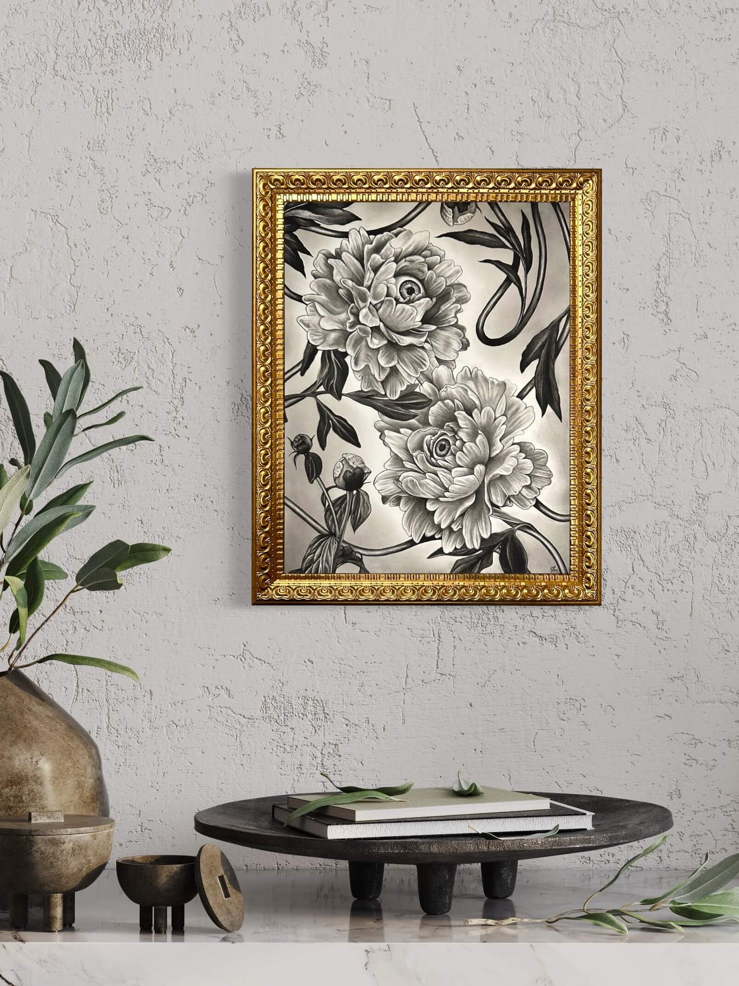 “The Space Between” Original Charcoal Drawing