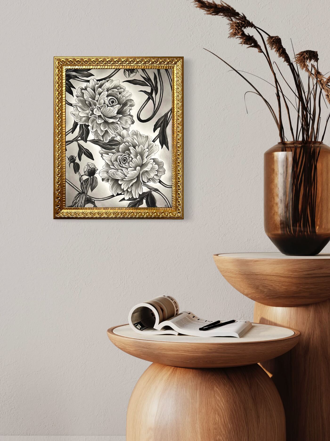“The Space Between” Original Charcoal Drawing