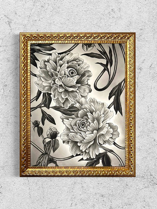 “The Space Between” Original Charcoal Drawing