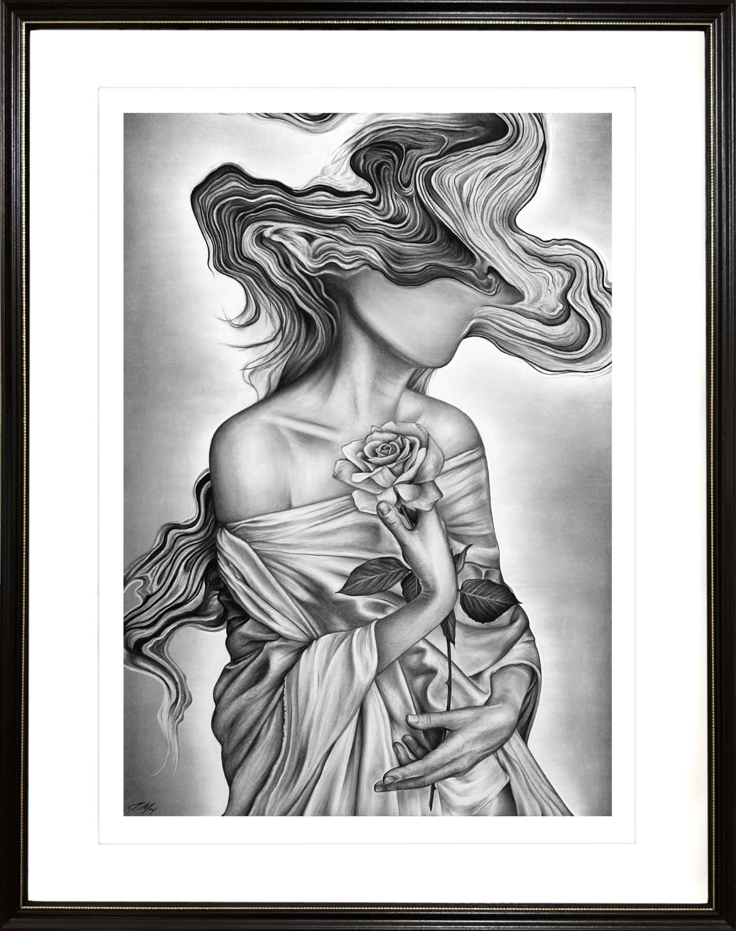 “Daydreamer” Original Charcoal Drawing