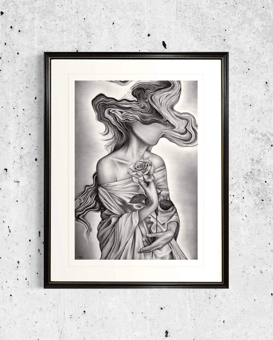 “Daydreamer” Original Charcoal Drawing