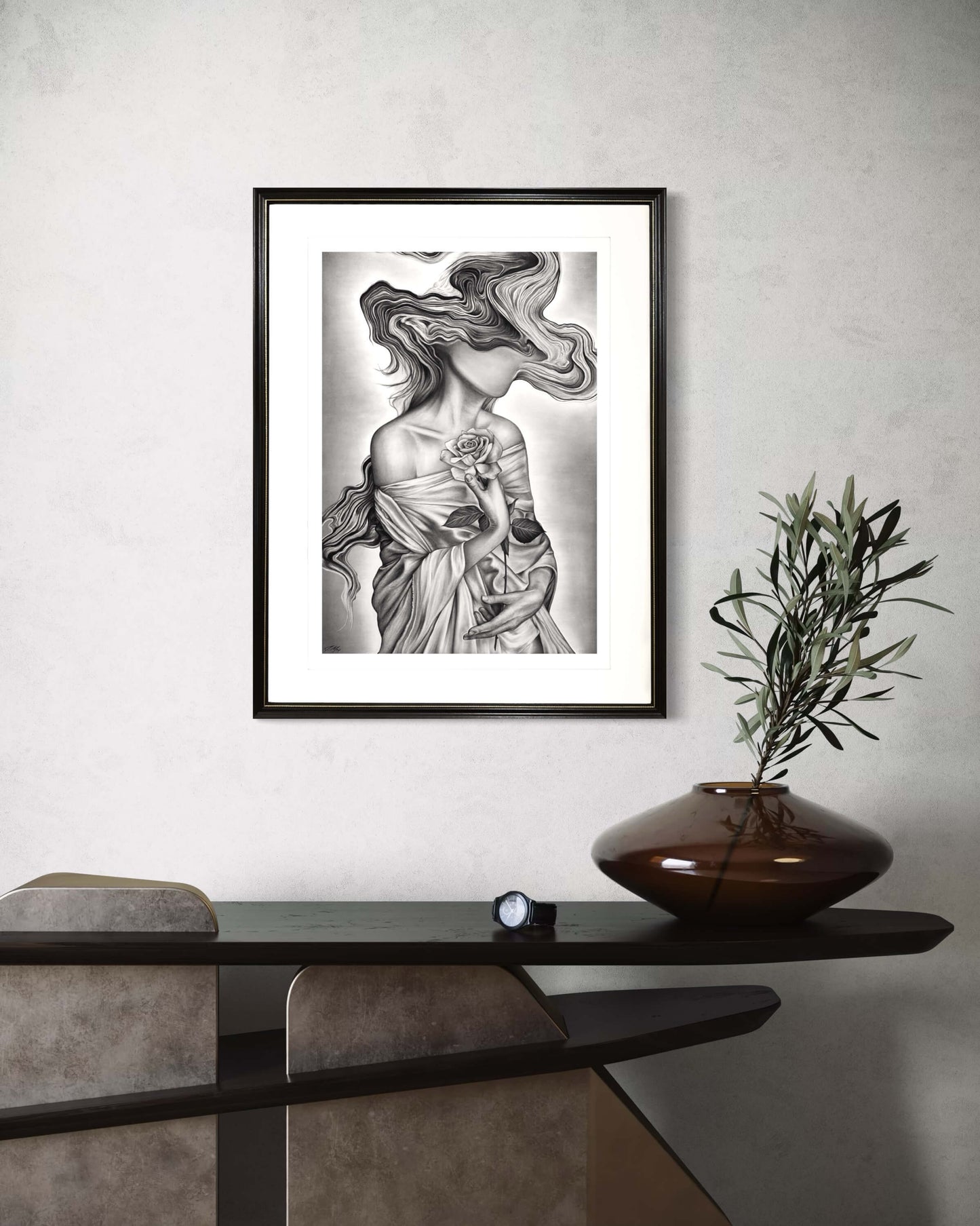 “Daydreamer” Original Charcoal Drawing