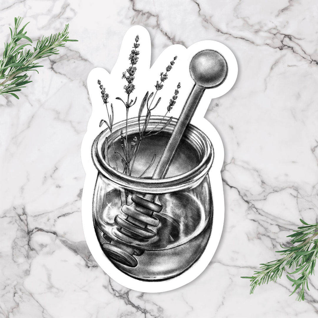 Lavender Honey Pot Sticker