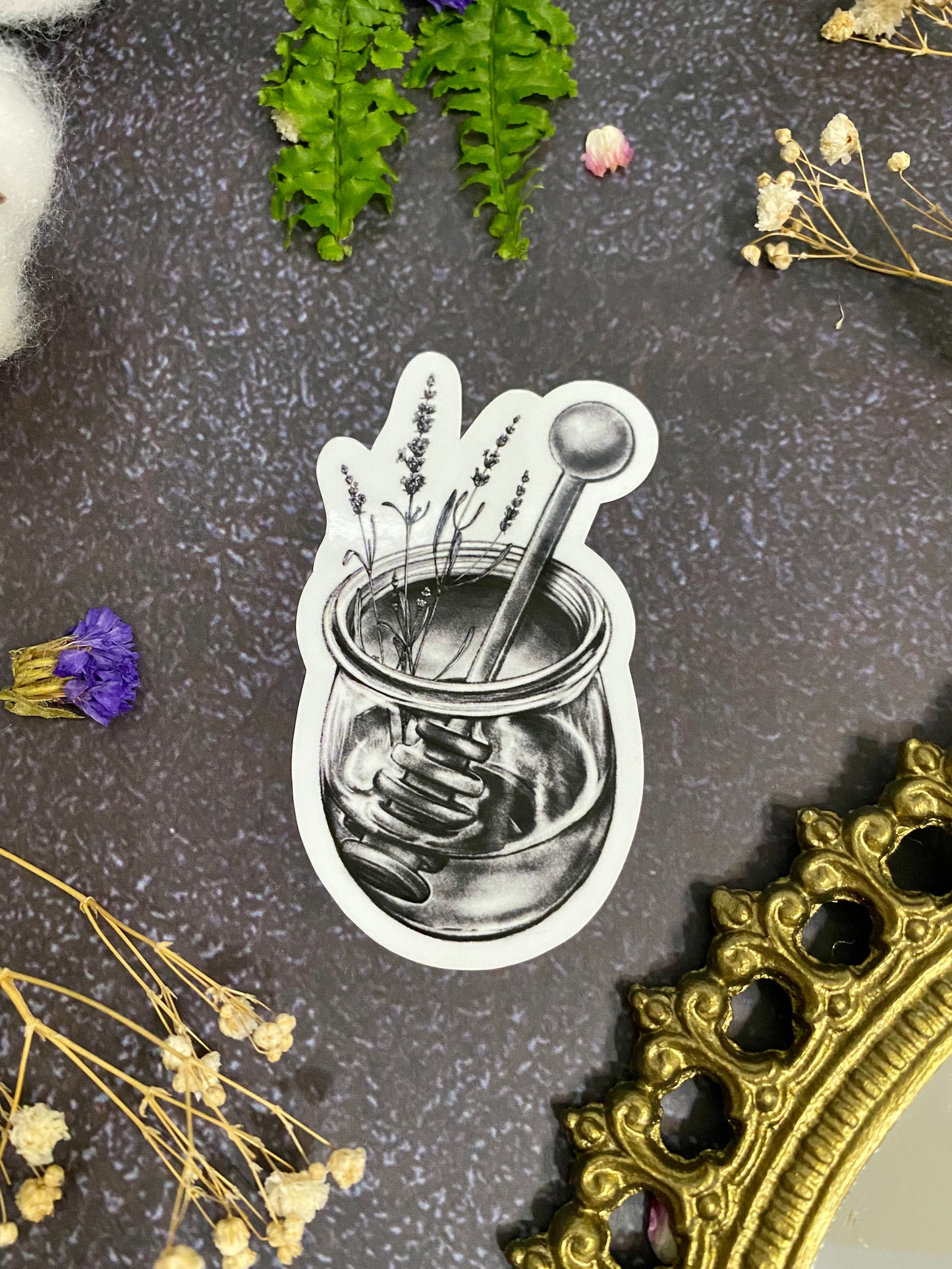 Lavender Honey Pot Sticker